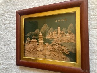 Luxusní reliéfní obraz – Fuzhou Dvojité Pagody - 3