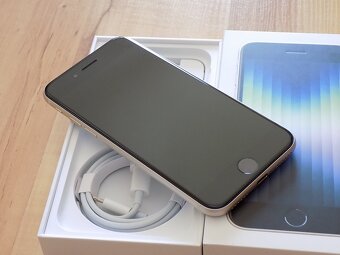 APPLE iPhone SE 2022 128GB White - ZÁRUKA - TOP STAV - 3