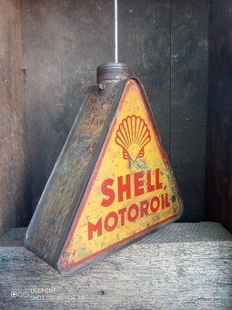 stará trojúhelníková plechovka Shell - 3