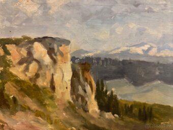 Obraz F. Liebstockl, Nižná 1953, Červená Skala, olej 40x50 - 3