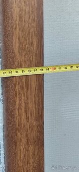 Nové plastové vchodové dveře 98x225 cm – zlatý dub / bílá - 3