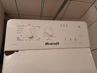 Pračka, Brandt, vrchní plnění, funkční, jako nová - 3