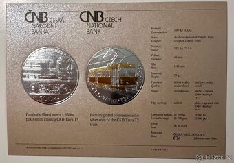 500 Kč STŘÍBRNÁ PAMĚTNÍ MINCE TRAMVAJ TATRA T3 PROOF - 3