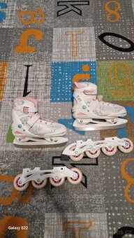 Dívčí dětské brusle 2 in 1  vel. 33-36 - 3