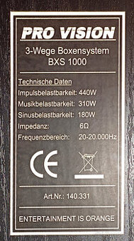Repro soustavy PRO VISION BXS1000 - 3