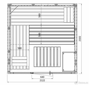 Moderní interiérová izolovaná sauna - 3