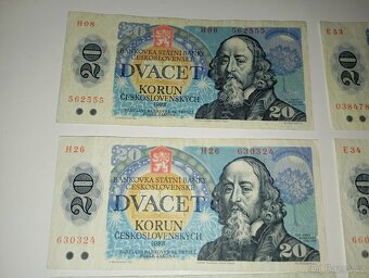 BANKOVKY 20 KČS 1988, OBĚ VYDANÉ SÉRIE - 3