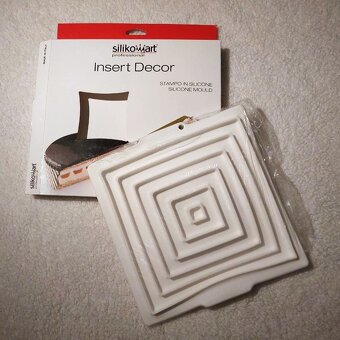 Silikonová forma Silikomart Insert Decor čtvercová nová - 3