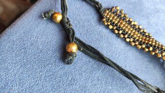 Černo-zlatý náramek - 3