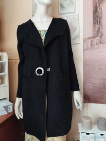 kombinovaný černý kabátek - 3