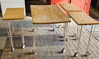 stoly na kolečkách IKEA 4 kusy - 3