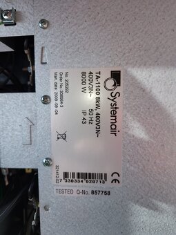 Systemair TA 1100 EL centrální přívodní ventilační jednotka - 3
