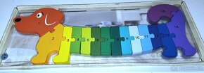 PUZZLE PEJSEK EDUKATIVNÍ SKLÁDAČKA ČÍSLA A BARVY - 3