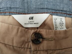 Chlapecké plátěnné kalhoty zn. H&M  vel. 122 - 3