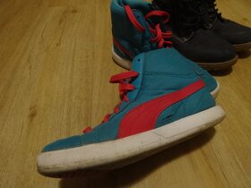 Dětské boty 2ks polovysoké obuv PUMA vel 34 a zimní boty - 3