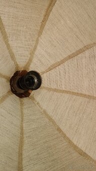 Lustr (stínidlo), dřevo/textil - 3