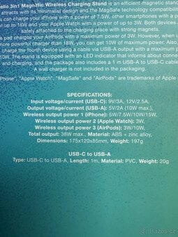 Spello 3in1 bezdrátová nabíječka s podporou uchycení MagSafe - 3