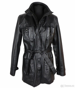 Kožený měkký dámský černý kabátek EVOCO vel. L - 3