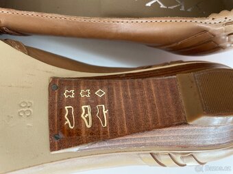 Luxusní, kožené boty, lodičky 39 - 3