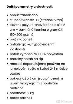 Nová matrace 90×200cm - 3