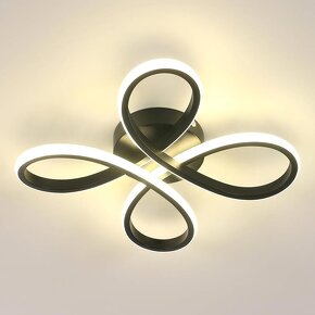 Moderní stropní LED svítidlo - černé - 3