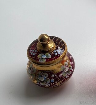 Ručně zdobená skleněná dóza - 3