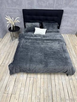 Plyšové povlečení šedivé - 3