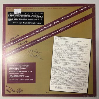 Jaroslav Hutka Minulost mává nám Šafrán – top stav+podpis - 3