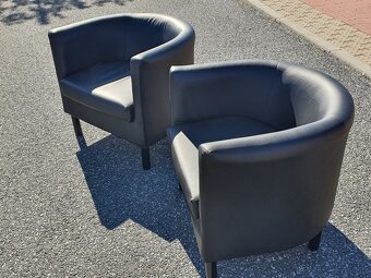 IKEA 2x zánovní křesla křesílka ekokůže - 3