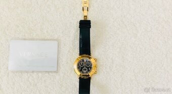 Švýcarské dámské hodinky zn. Versace, silně zlacené - 3