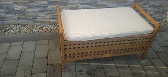 Dřevěná lavička s úložným prostorem - 3