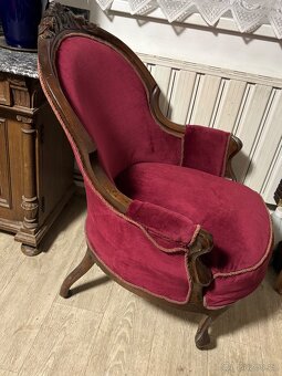 Starožitný křeslo historismus - 3