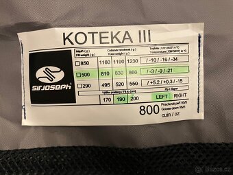NOVÝ Spacak Sir Joseph Koteka III 500 (190cm) - 3