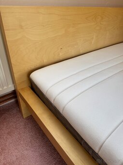 IKEA postel 140x200 + matrace 22cm tloušťka + rošty lamelové - 3
