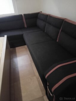 Rozkládací sedačka L s úložným prostorem - 3
