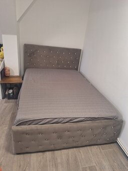 Čalouněná postel s úložným prostorem 140x200 s matrací - 3