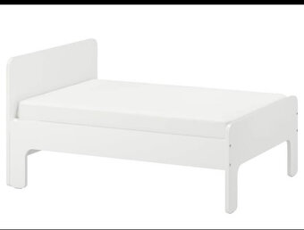 Rostoucí postel IKEA SLÄKT + rošt + matrace VISMIG - 3