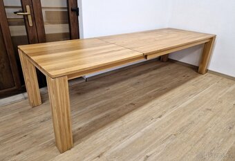 Dubový masivní rozkládací stůl 100x200cm+100cm rozklad Nový - 3