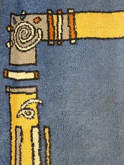 Modrý koberec s barevným motivem 800 x 1500 mm - 3