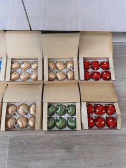 Staré Vánoční kouličky / ozdoby ( NOVÉ - nález) - 3