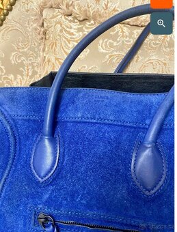Kabelka Celine Electric Royal Blue Suede Phantom Bag - 3