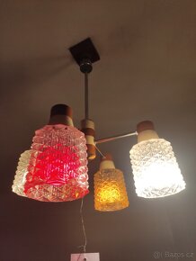Lustr Drukov TW22, retro, osazený barevnými žárovkami - 3