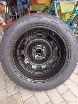 4x plechové disky 4x108 + nové zimní pneu 195/55 r16 - 3