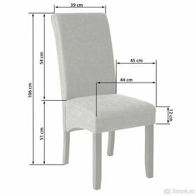 Jídelní židle ergonomická, masivní dřevo vintage hnědá - 3