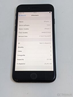 iPhone 7 32gb black. Baterie 97%. Záruka 6 měsíců. - 3