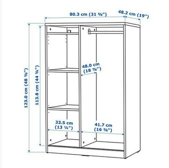 Dětská otevřená šatní skříň Ikea Syvde - 3