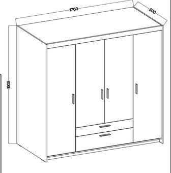 VELKÁ ŠATNÍ SKŘÍŇ DUB SONOMA - 3