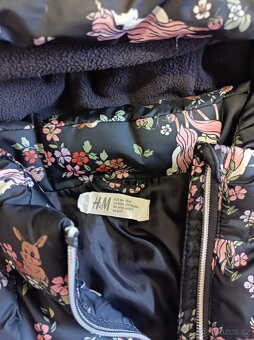 Dívčí zimní bunda + čepice - 3