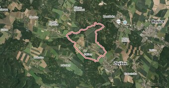 Prodej stavebního pozemku 4200 m² Zakřany - 3