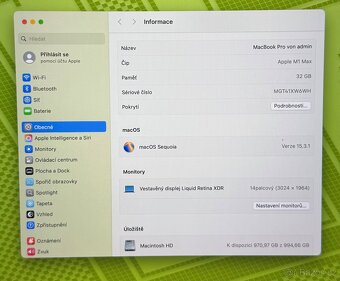 MacBook Pro 14” M1 MAX 2021/32GB RAM/1TB SSD/Záruka - 3